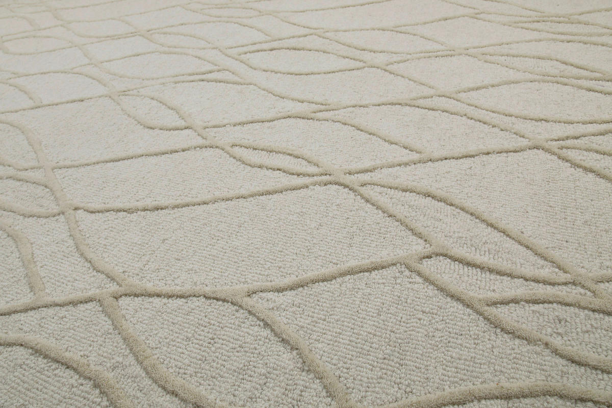 WEBTEPPICH Wohnzimmer 160/230 cm Hampton Twentythree Creme rechteckig  - Creme, Design, Textil (160/230cm) - WECON HOME