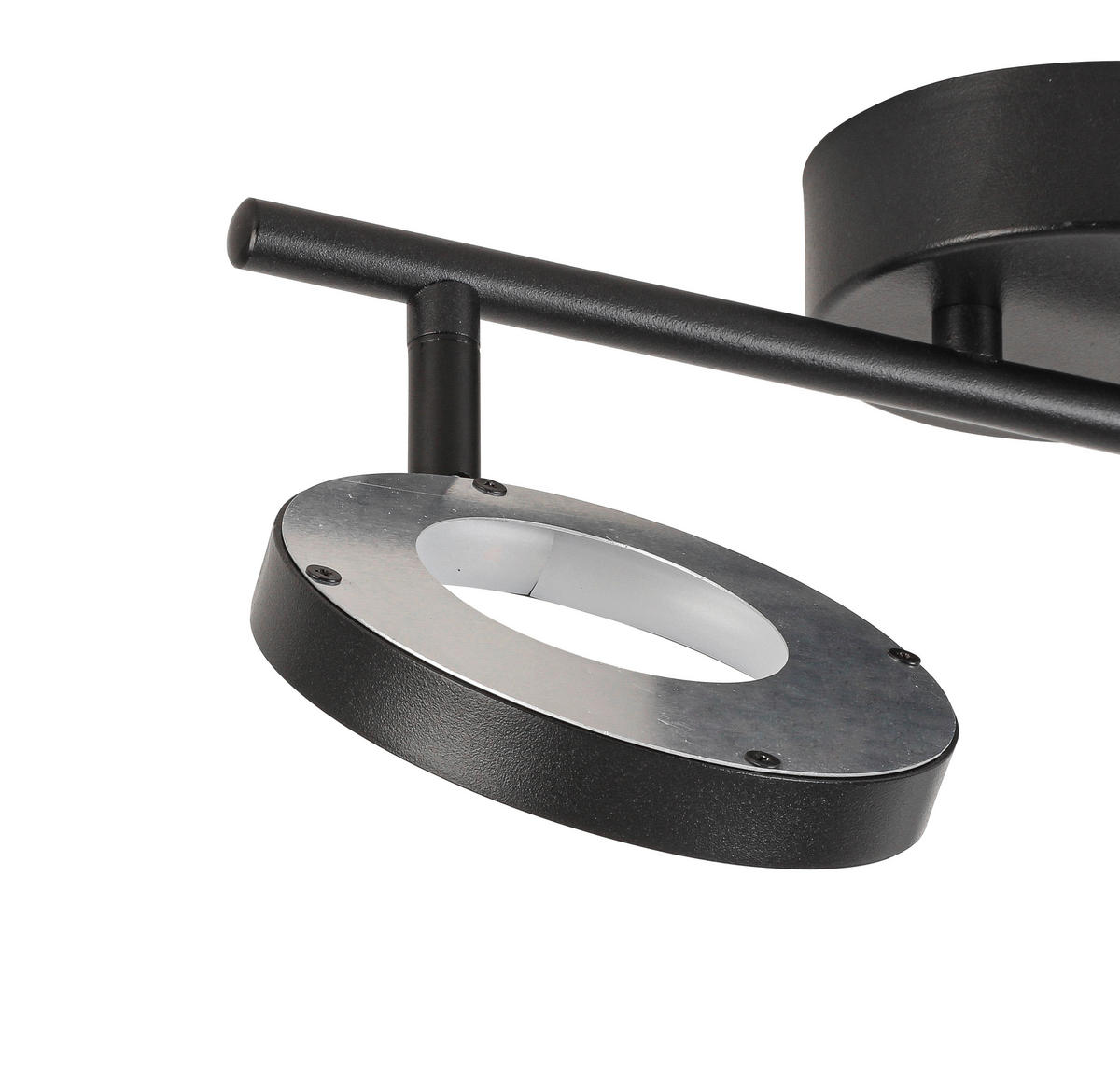 LED-STRAHLER Granada 35/12/19 cm   - Schwarz/Alufarben, Basics, Kunststoff/Metall (35/12/19cm) - Novel