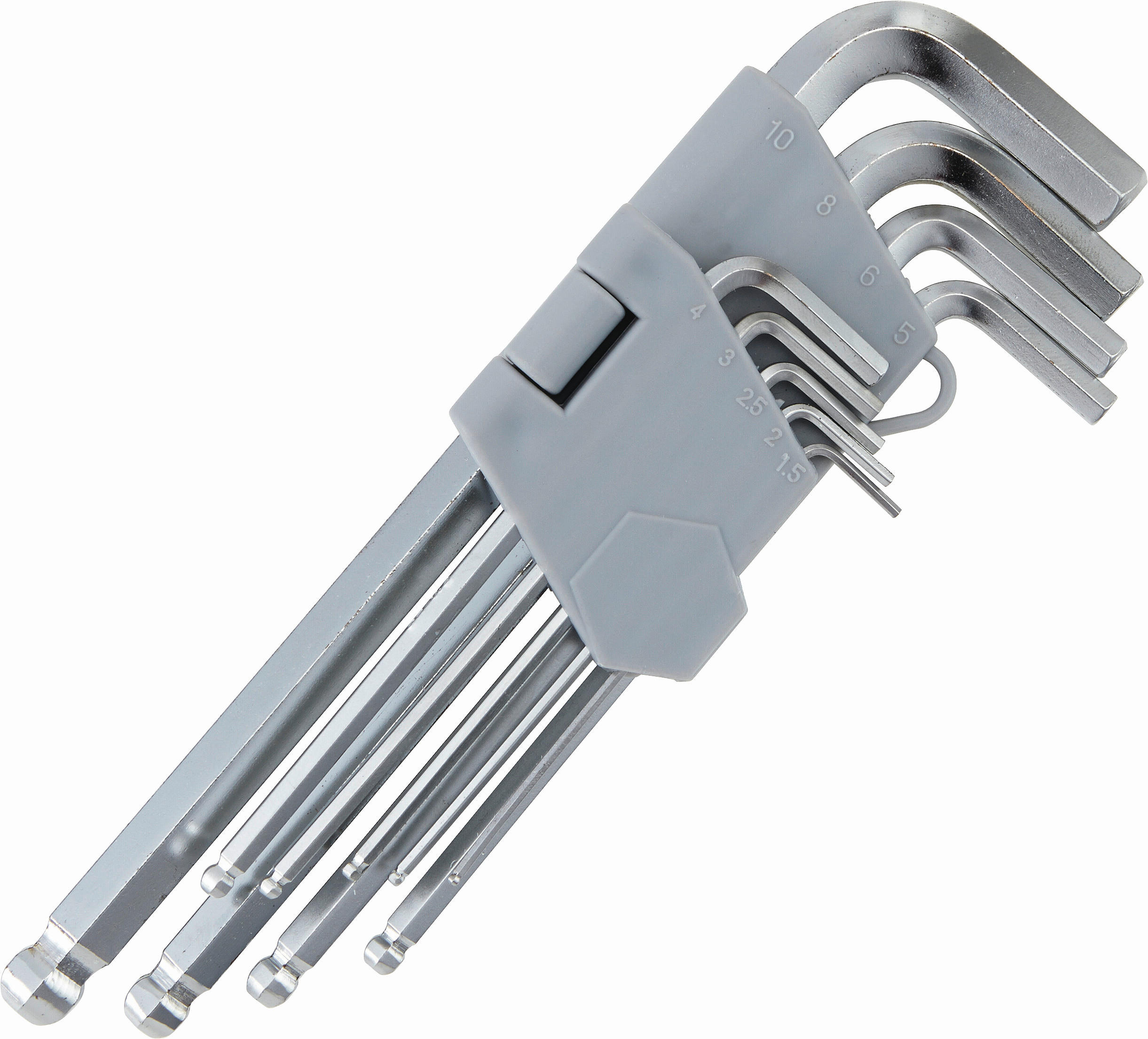 Inbus-schlüsselsatz 9-tlg. Kugelkopf, Klapphalter