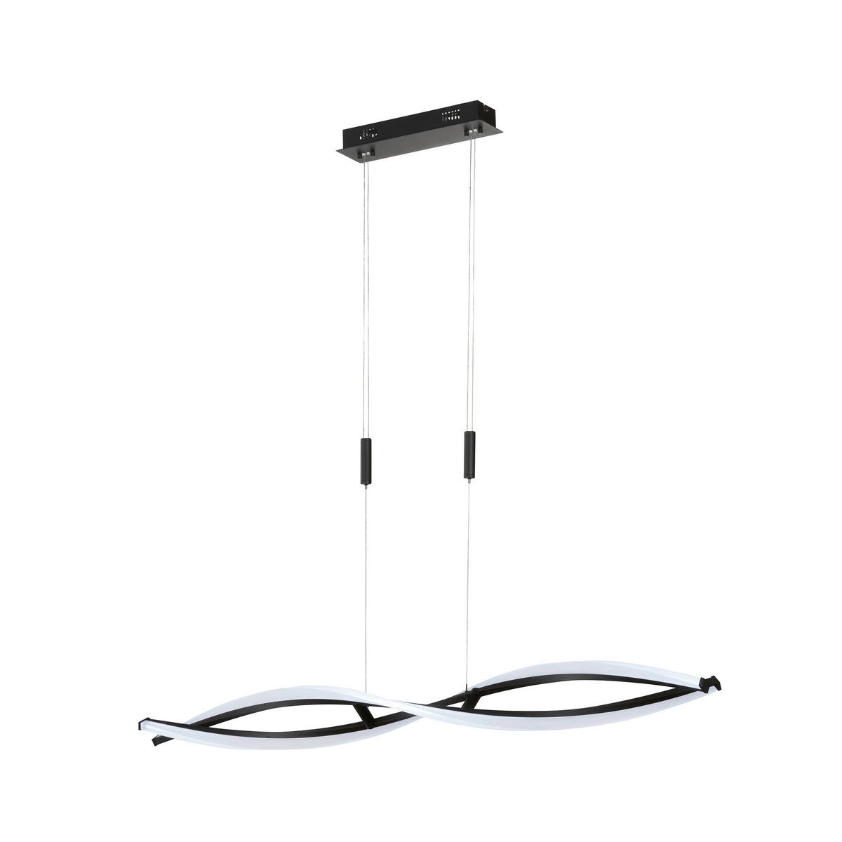 LED-PENDELLEUCHTE 100,5/11,5/90-150 cm    - Schwarz, Modern, Metall (100,5/11,5/90-150cm) - Fischer & Honsel