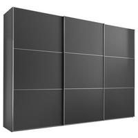 SCHWEBETÜRENSCHRANK in Anthrazit  - Anthrazit/Alufarben, Holzwerkstoff/Metall (280/222/68cm) - Moderano
