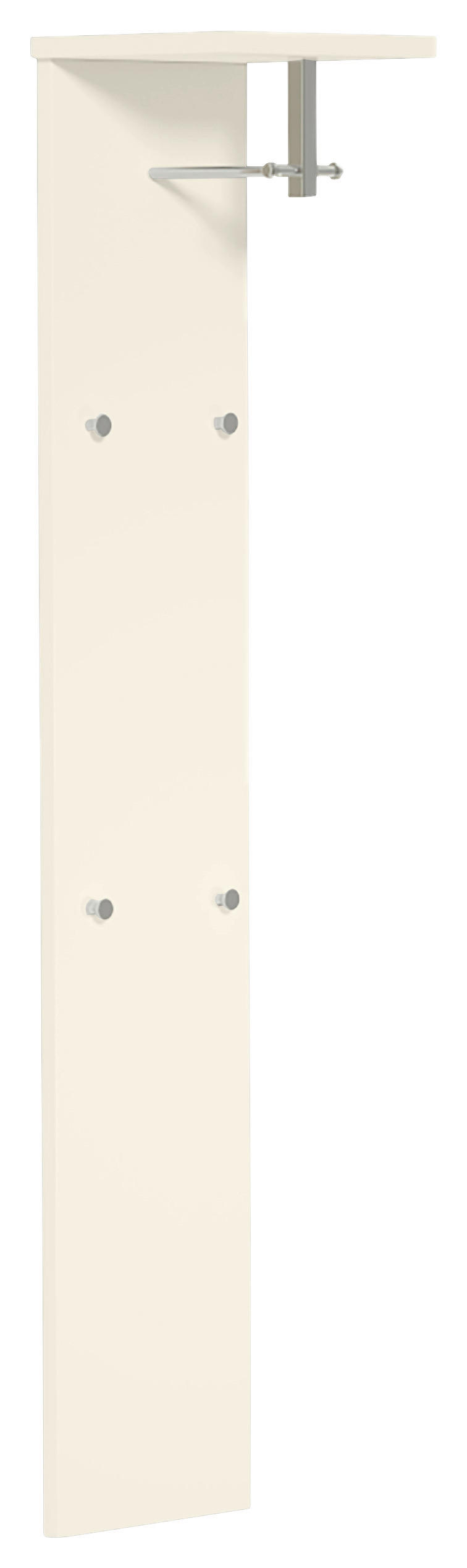 GARDEROBENPANEEL  in 33/167/31 cm  - Sandfarben/Chromfarben, Design, Holzwerkstoff/Metall (33/167/31cm) - Moderano
