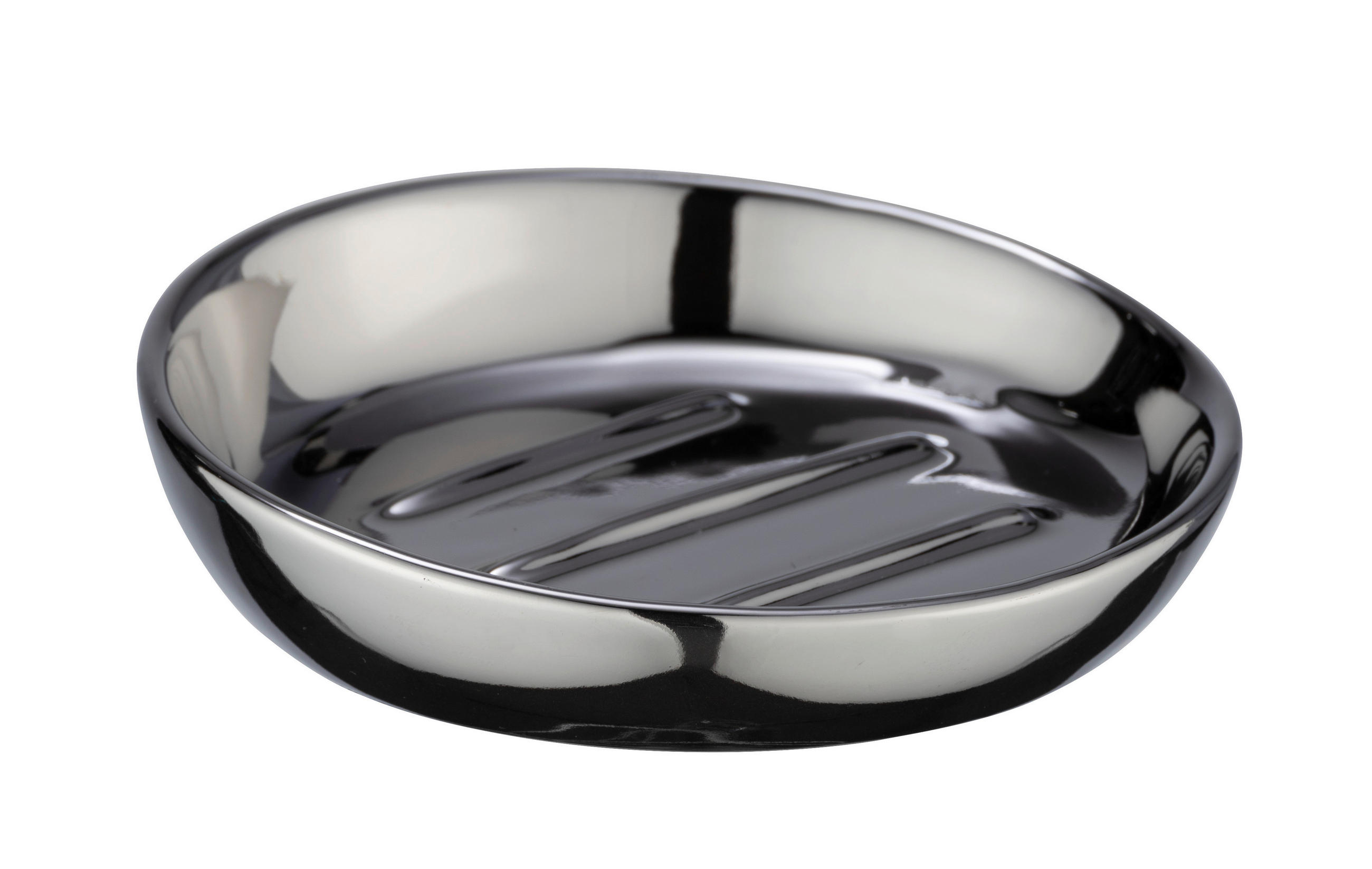 SEIFENSCHALE Keramik  - Chromfarben, Basics, Keramik (11,5/3/11,5cm) - Wenko