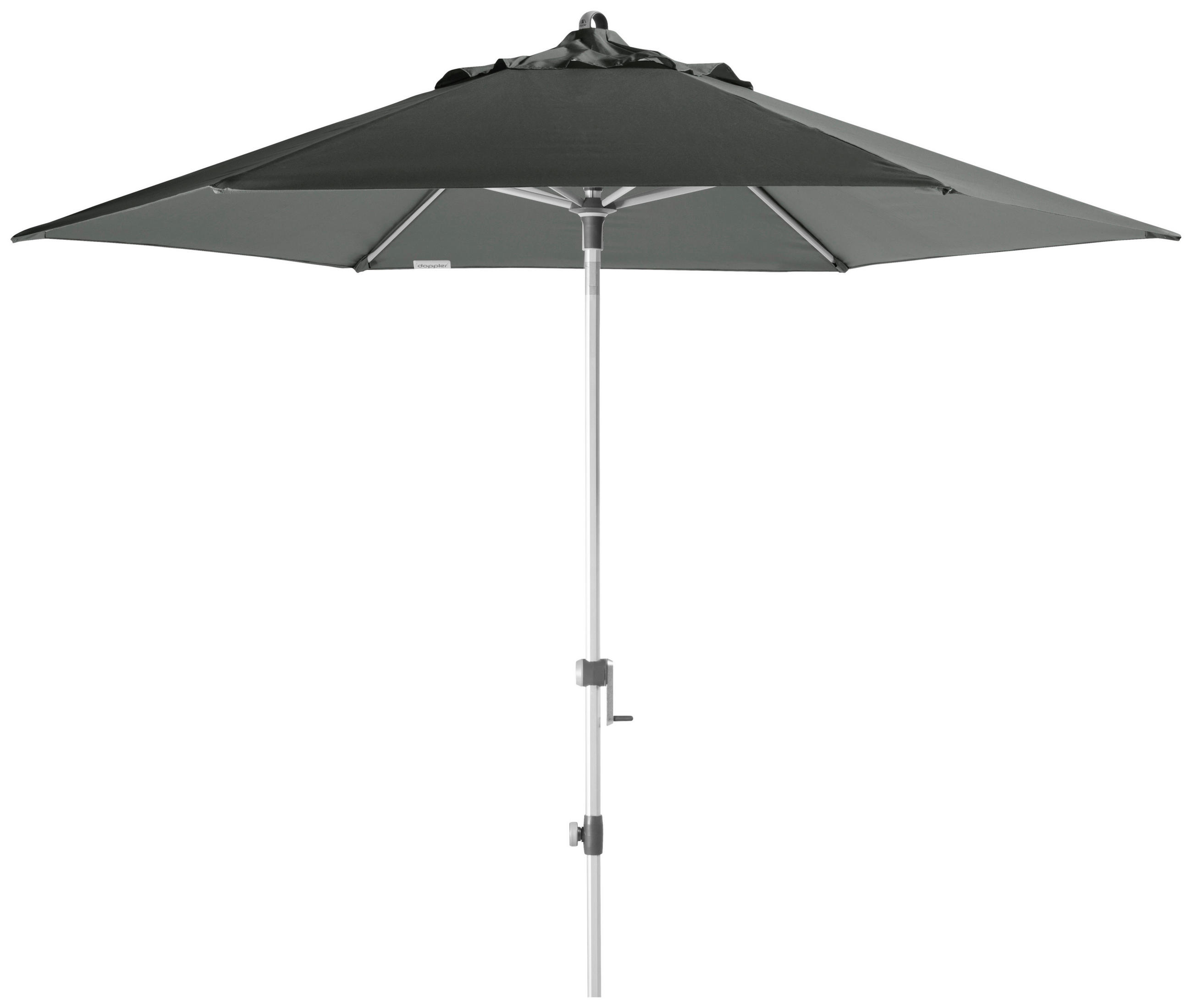 SONNENSCHIRM 280 cm Anthrazit  - Anthrazit/Silberfarben, Basics, Textil/Metall (280/280cm) - Doppler