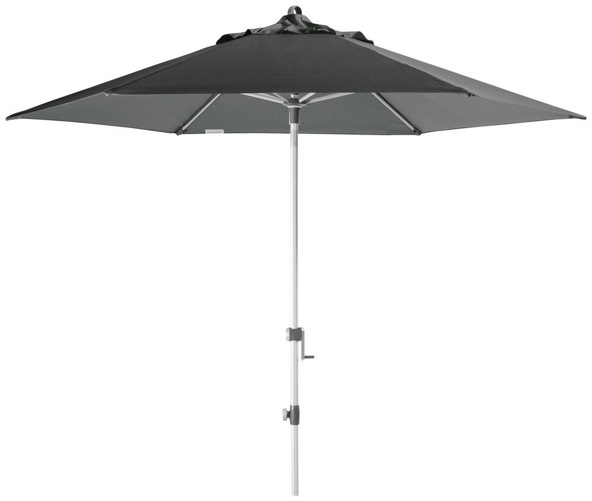 SONNENSCHIRM 280 cm Anthrazit  - Anthrazit/Silberfarben, Basics, Textil/Metall (280/280cm) - Doppler