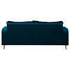 3-SITZER-SOFA in Mikrofaser Blau  - Wengefarben/Blau, Design, Holz/Textil (193/86/87cm) - Livetastic