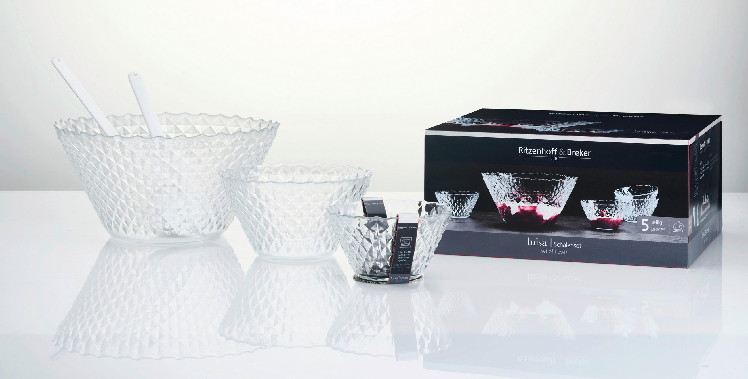 SCHALE Luisa   - Klar, KONVENTIONELL, Glas (16/16/9cm) - Ritzenhoff Breker