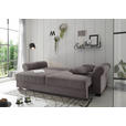 SCHLAFSOFA  mit Stoffauswahl, Liegefunktion, Rücken echt Cord Dunkelgrau  - Dunkelgrau/Schwarz, KONVENTIONELL, Kunststoff/Textil (250/95/125cm) - Hom`in