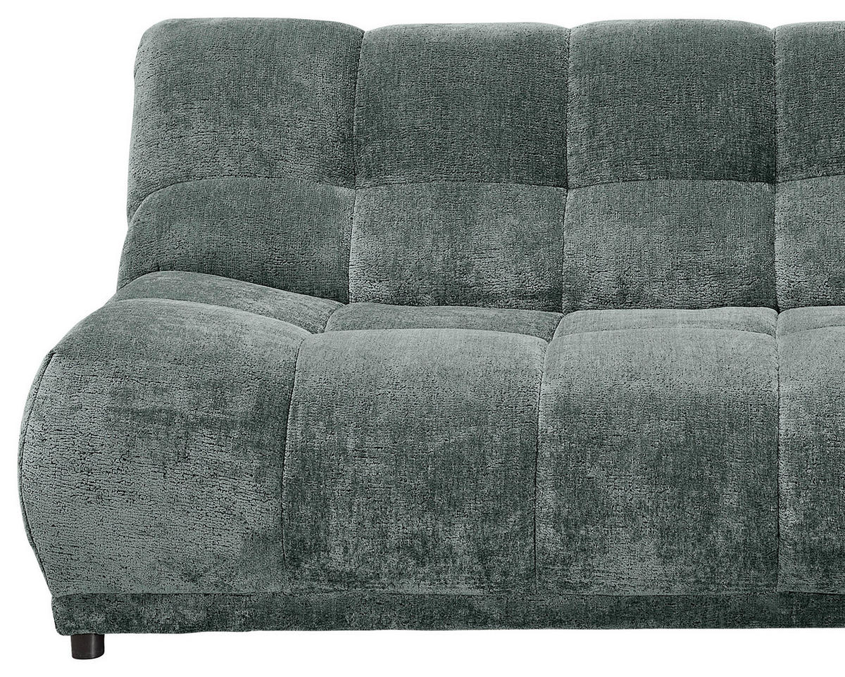 ECKSOFA ITALIA Türkis Chenille  - Türkis/Schwarz, MODERN, Kunststoff/Textil (284/250cm) - Livetastic