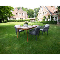GARTENGARNITUR   - Akaziefarben/Grau, Basics, Holz/Kunststoff (180/90/76cm) - Gardenson