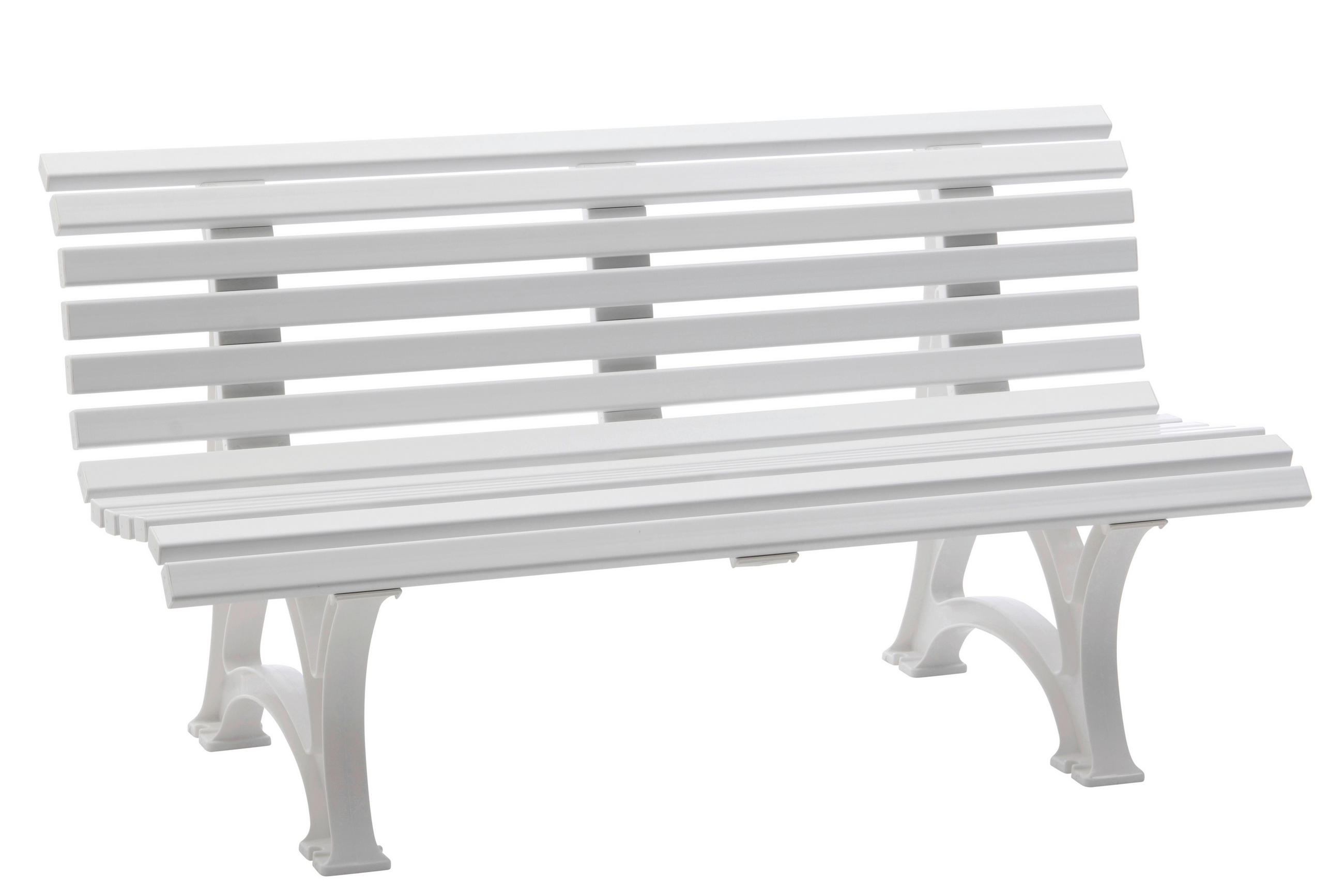 GARTENBANK 150/80/64 cm   - Weiß, Basics, Kunststoff (150/80/64cm) - Modante