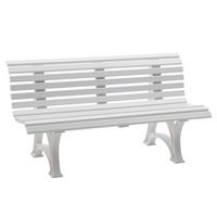 GARTENBANK 150/80/64 cm   - Weiß, Basics, Kunststoff (150/80/64cm) - Modante