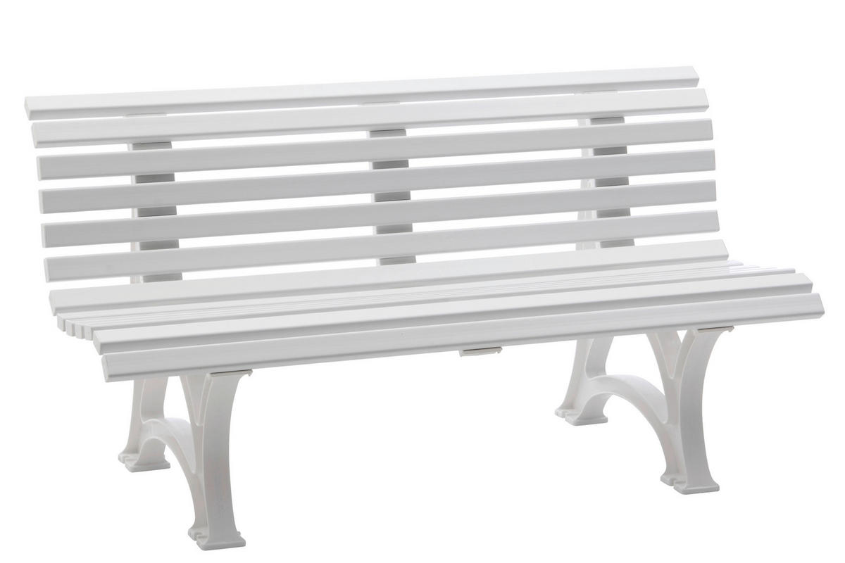 GARTENBANK 150/80/64 cm   - Weiß, Basics, Kunststoff (150/80/64cm) - Modante