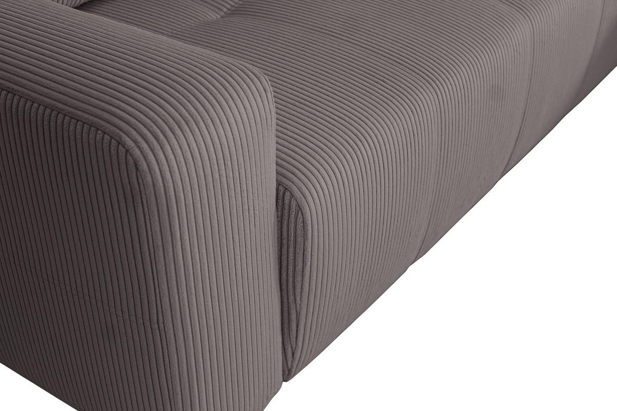 ECKSCHLAFSOFA  mit Cord Anthrazit  - Anthrazit/Schwarz, KONVENTIONELL, Textil (248/146cm) - Xora