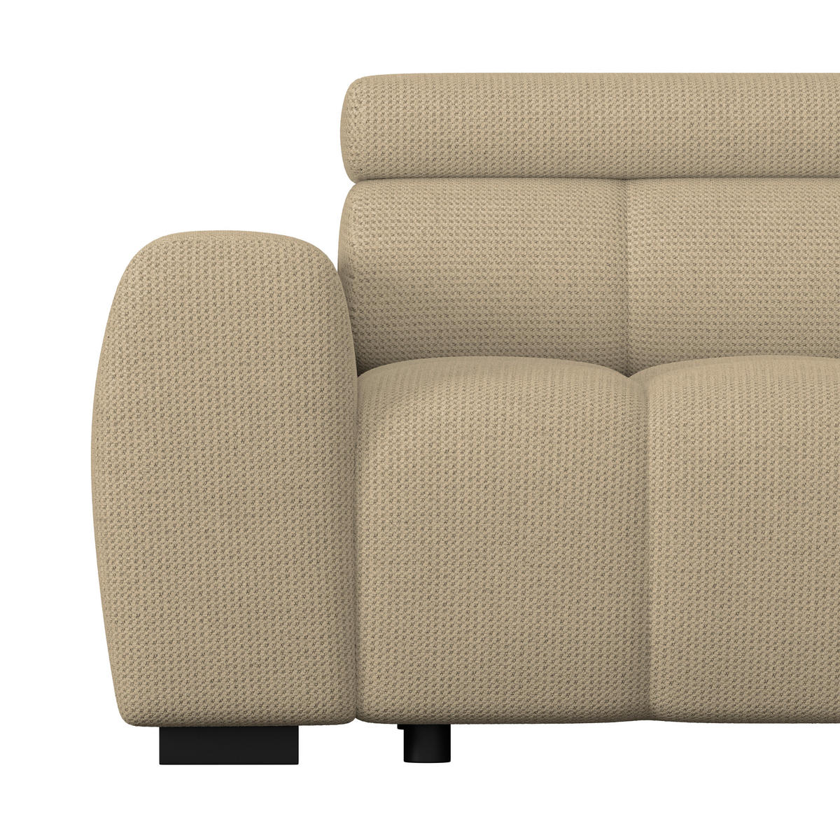 HÖRNSOFFA i vävt tyg taupe  - svart/taupe, Trend, textil/plast (285/168cm) - Livetastic