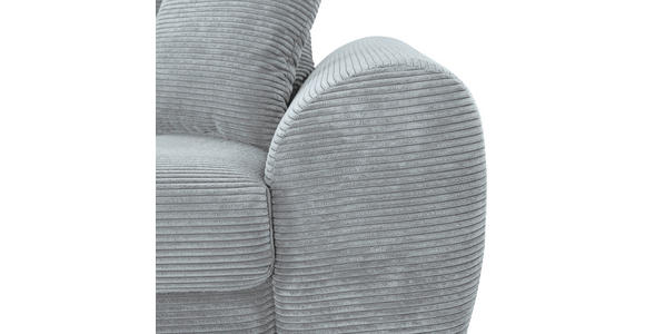 BIGSOFA Cord Hellgrau - Eichefarben/Hellgrau, KONVENTIONELL, Holz/Textil (270/72/109cm) - Carryhome