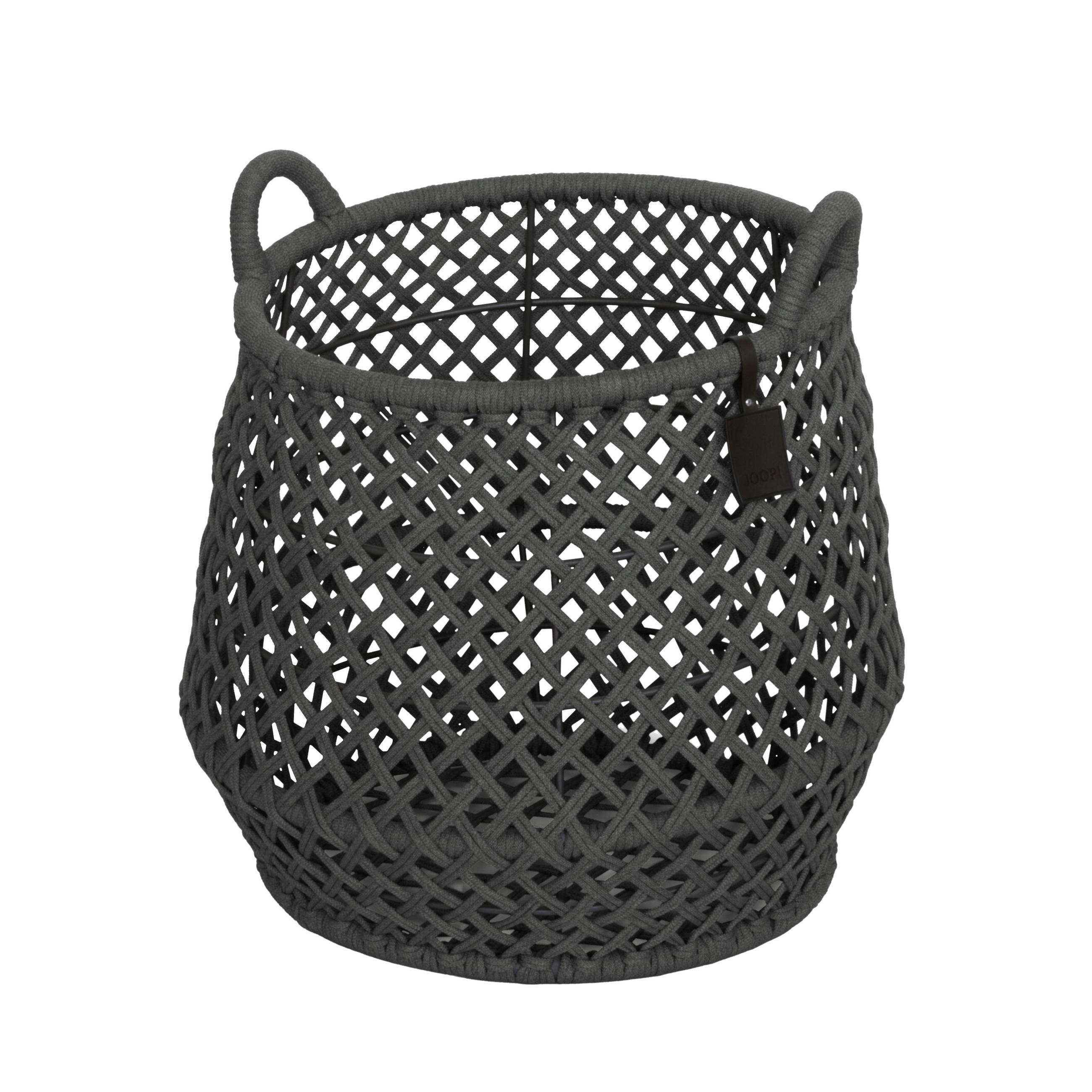 DEKOKORB  - Graphitfarben/Braun, Basics, Textil/Metall (46-54,5/55/46-54,5cm) - Joop!