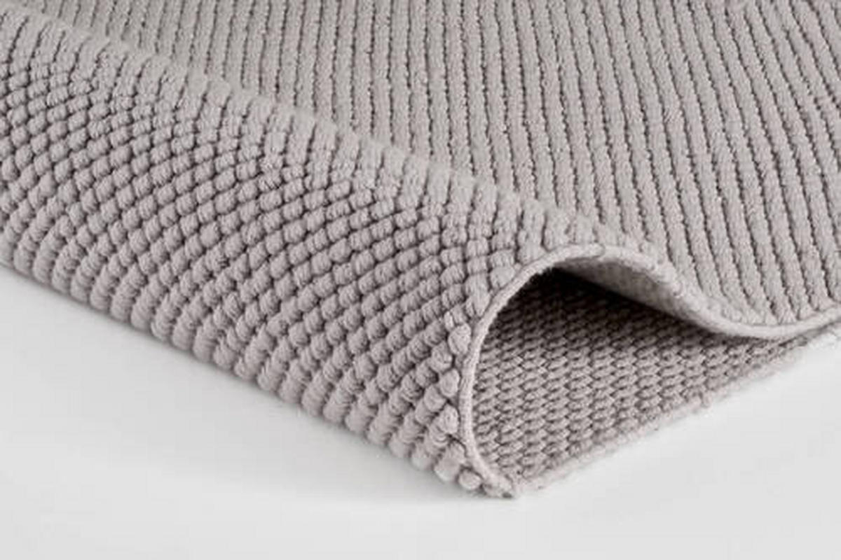 FÜRDŐSZOBASZŐNYEG  50/60 cm  szürke, világosszürke   - világosszürke/szürke, Basics, textil (50/60cm) - Kleine Wolke