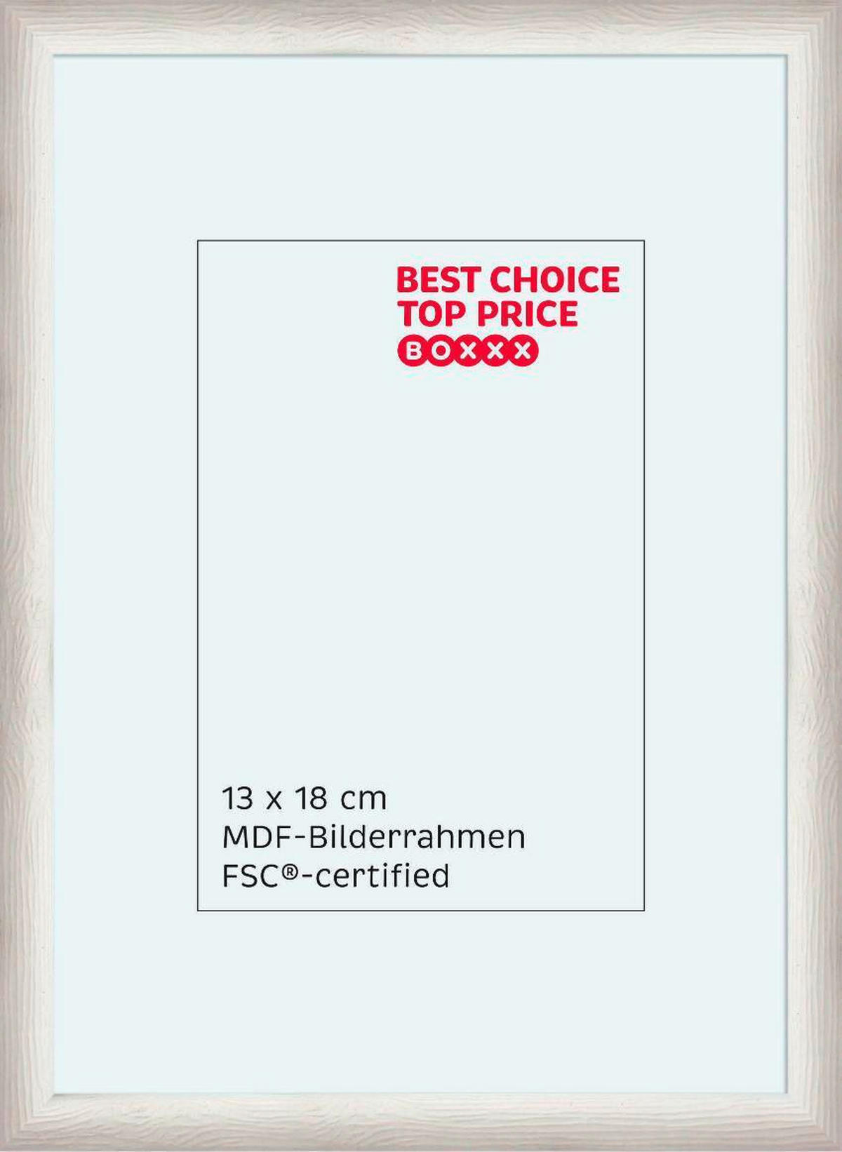 FOTORAM 14,5/19,5 cm  - vit, Basics, trämaterial/glas (14,5/19,5cm) - Best Price