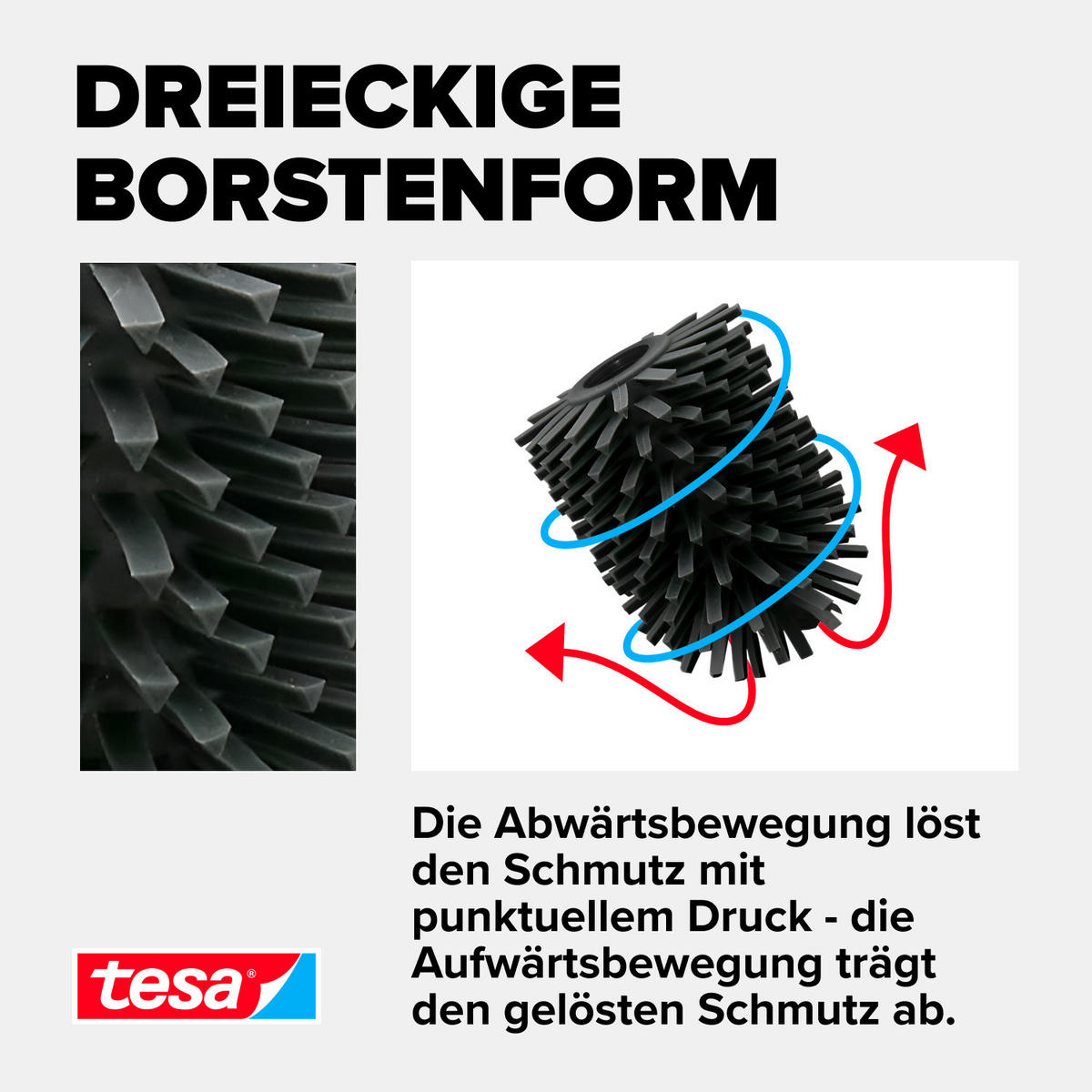 ERSATZBÜRSTE - Basics, Kunststoff (7,1/9,4/7,1cm) - Tesa