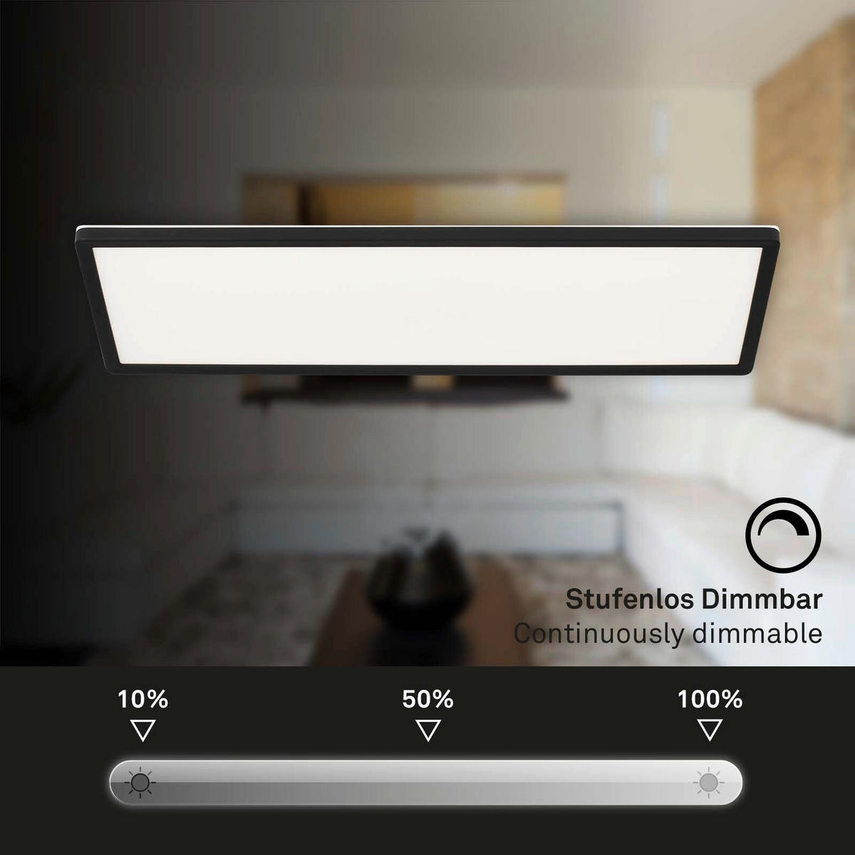 LED-PANEEL Slim 58/20/3 cm   - Schwarz, MODERN, Kunststoff (58/20/3cm)