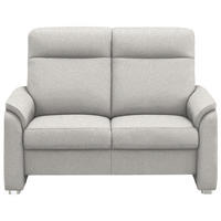 2-SITZER-SOFA  in Flachgewebe Ecru  - Ecru/Alufarben, KONVENTIONELL, Textil/Metall (156/107/95cm) - Beldomo Comfort