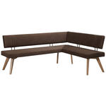 ECKBANK 220/170 cm  in Dunkelbraun, Wildeiche  - Wildeiche/Eichefarben, Design, Holz/Textil (220/170cm) - Venda