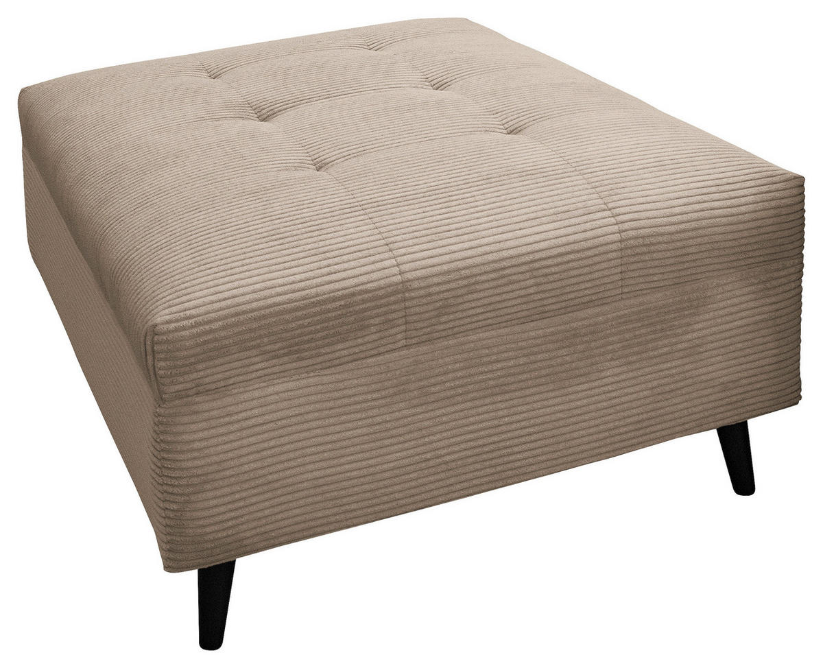 KUTNA GARNITURA tekstil  svijetlo smeđa   - svijetlo smeđa/crna, Design, tekstil/drvo (247/174cm) - MID.YOU