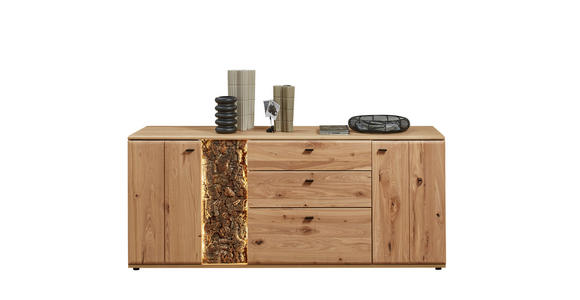 SIDEBOARD Eschefarben, Eiche Artisan  175/83/50 cm  - Anthrazit/Eschefarben, Natur, Holz/Holzwerkstoff (175/83/50cm) - Linea Natura