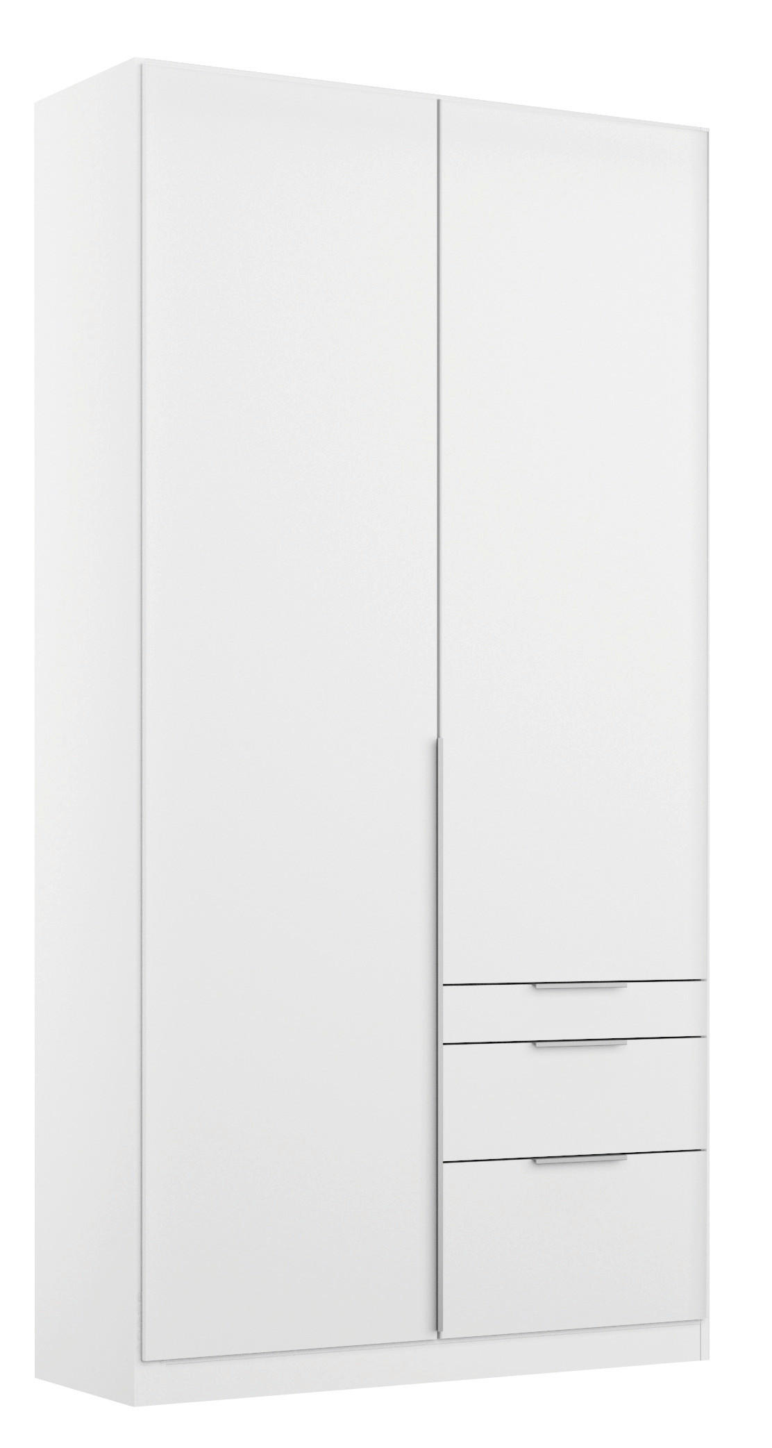 ŠATNÍ SKŘÍŇ S OTOČNÝMI DVEŘMI, bílá, 91/229/54 cm - bílá/barvy hliníku, Moderní, kov/kompozitní dřevo (91/229/54cm) - Rauch Möbel