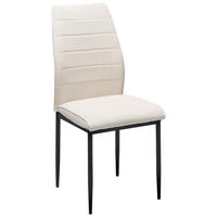 STUHL  in Eisen Cord Metall, Textil  - Beige/Schwarz, LIFESTYLE, Textil/Metall (44/96/58cm) - Livetastic