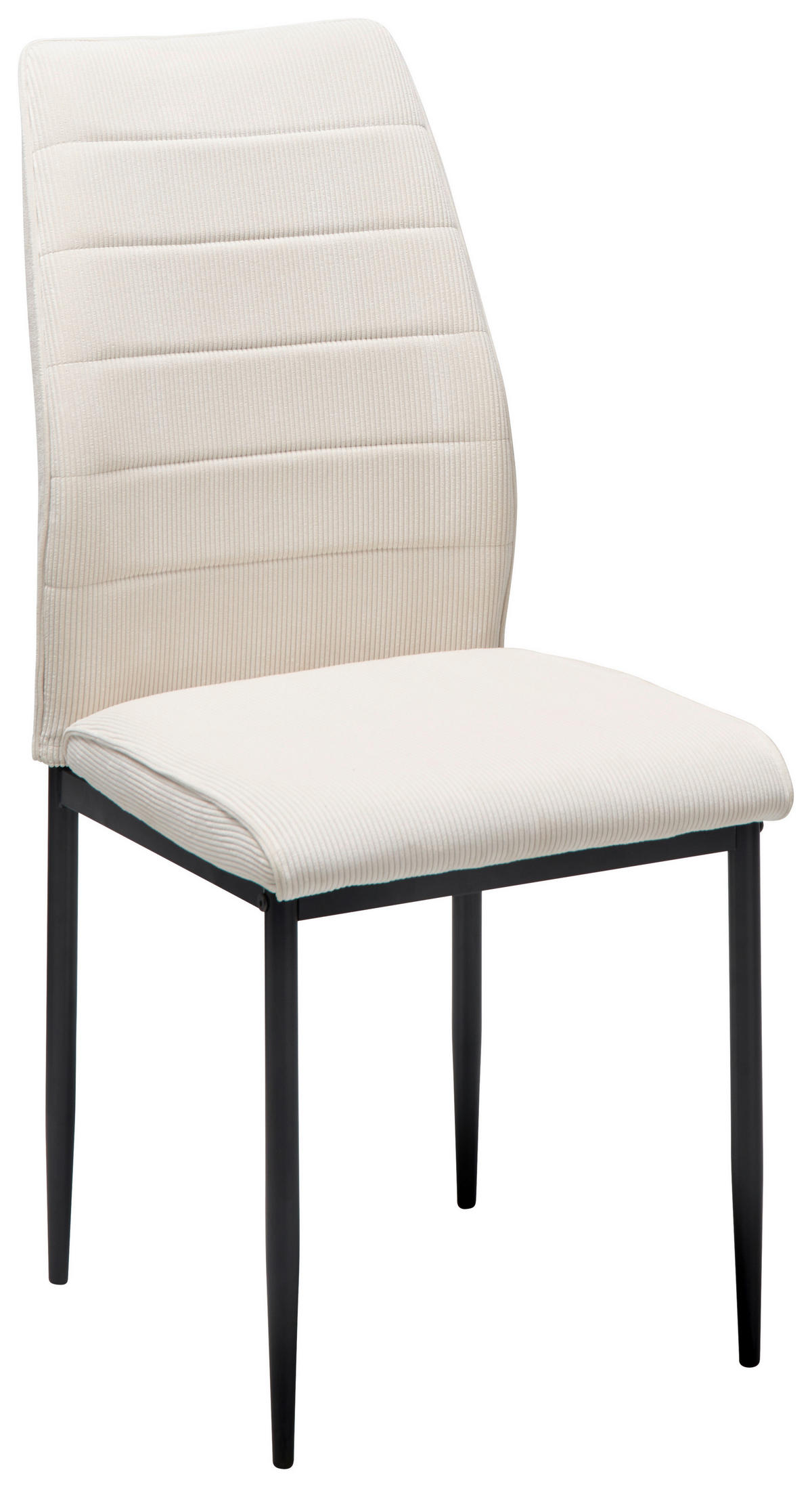 STUHL  in Eisen Cord Metall, Textil  - Beige/Schwarz, LIFESTYLE, Textil/Metall (44/96/58cm) - Livetastic