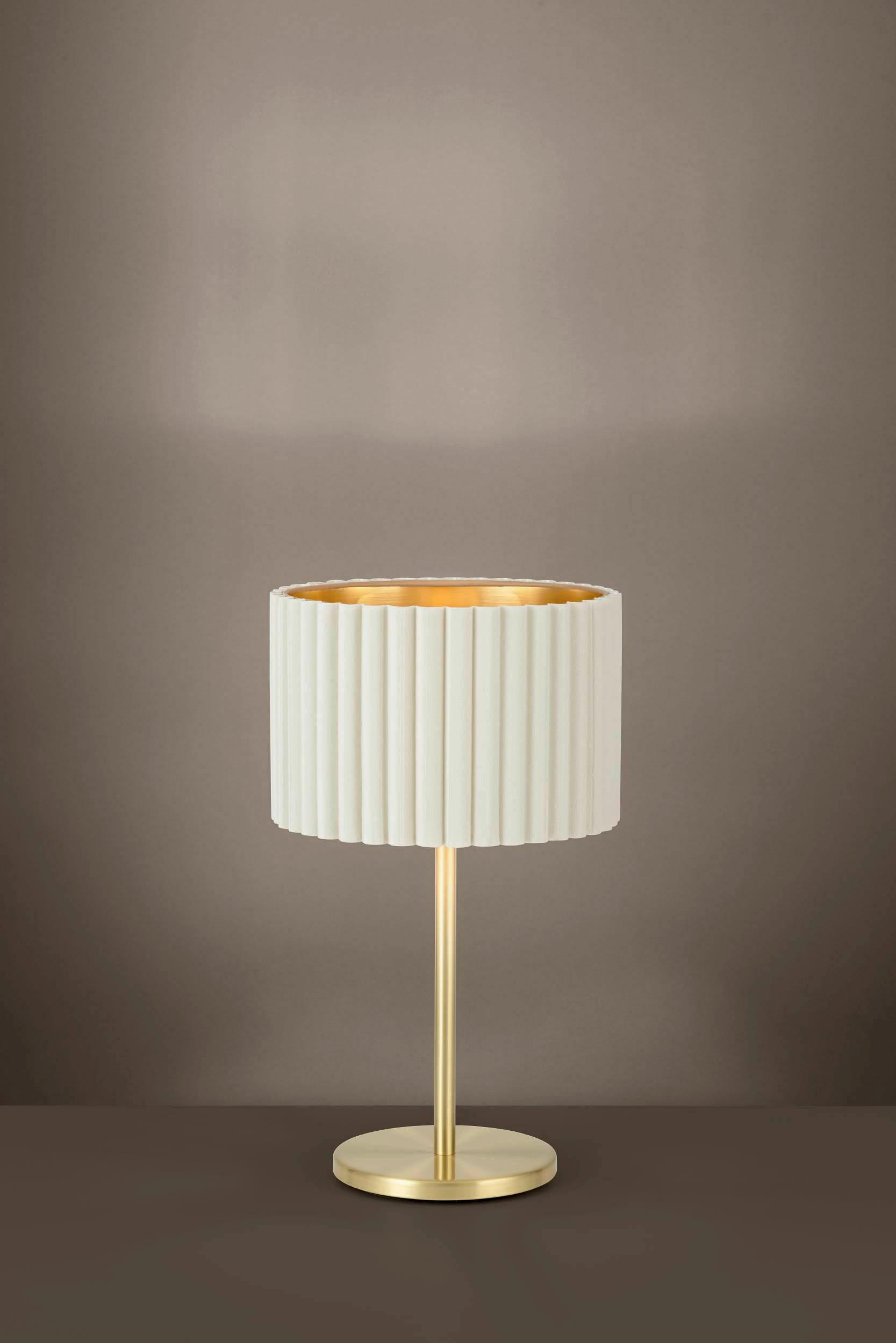 BORDSLAMPA   - vit, Basics, metall/textil (52cm) - Eglo