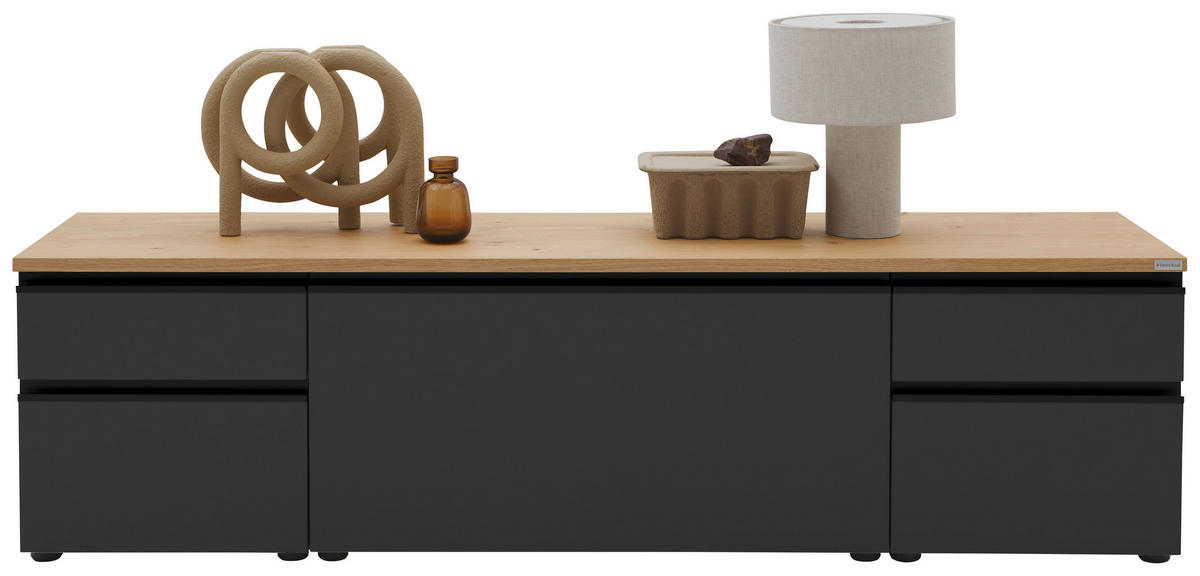 LOWBOARD  in 180/46/41 cm  - Eichefarben/Anthrazit, Design, Holzwerkstoff/Kunststoff (180/46/41cm) - Dieter Knoll