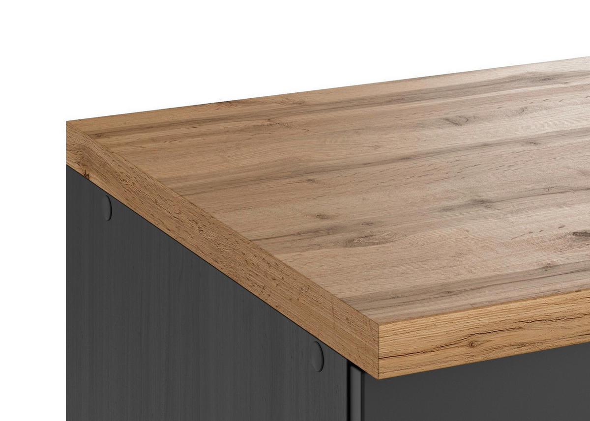 HERDUMBAUSCHRANK 60/86/60 cm  in Grau, Eiche Wotan  - Eiche Wotan/Grau, LIFESTYLE, Holzwerkstoff (60/86/60cm) - Held
