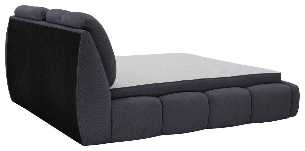 POLSTERBETT 180/200 cm,  in Anthrazit, gepolstertes Kopfteil, Lattenrost, Bettkasten,  - Anthrazit/Schwarz, Design, Holz/Kunststoff (180/200cm) - Chameo