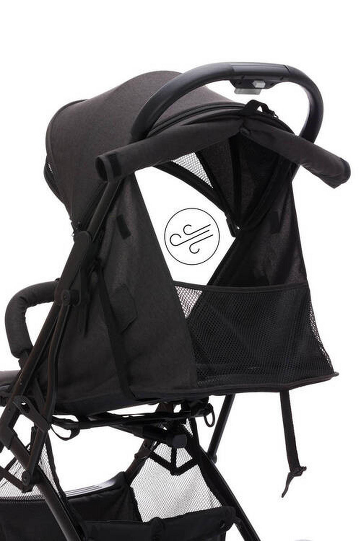 BUGGY Styler Elite  - Schwarz, Basics, Textil/Metall (105/70/51cm) - Fillikid