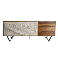 SIDEBOARD  in 175/71/40 cm  - Sheeshamfarben/Schwarz, Natur, Holz/Metall (175/71/40cm) - Livetastic