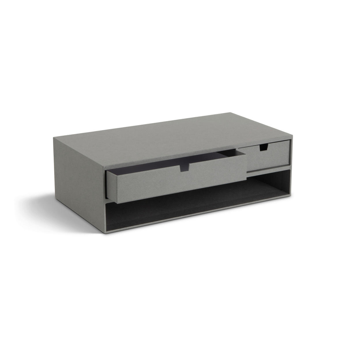 SCHUBLADENBOX    26/48.5/15 cm  - Grau, Basics, Karton/Papier (26/48.5/15cm)