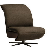 SESSEL in Flachgewebe, Mikrofaser Dunkelbraun  - Dunkelbraun/Schwarz, Design, Textil/Metall (84/65/91cm) - Koinor