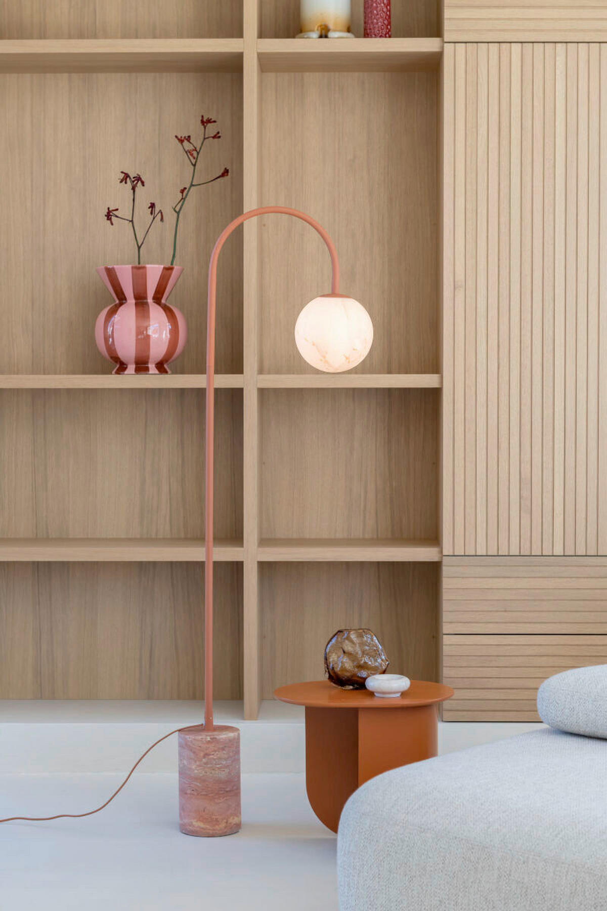STEHLEUCHTE It's about RoMi 20/160/48 cm  - Terracotta, Trend, Glas/Stein (20/160/48cm) - It's about Romi