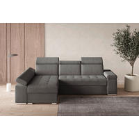 ECKSOFA TORONTO in Webstoff Grau  - Silberfarben/Hellgrau, Design, Textil (168/260cm) - MID.YOU