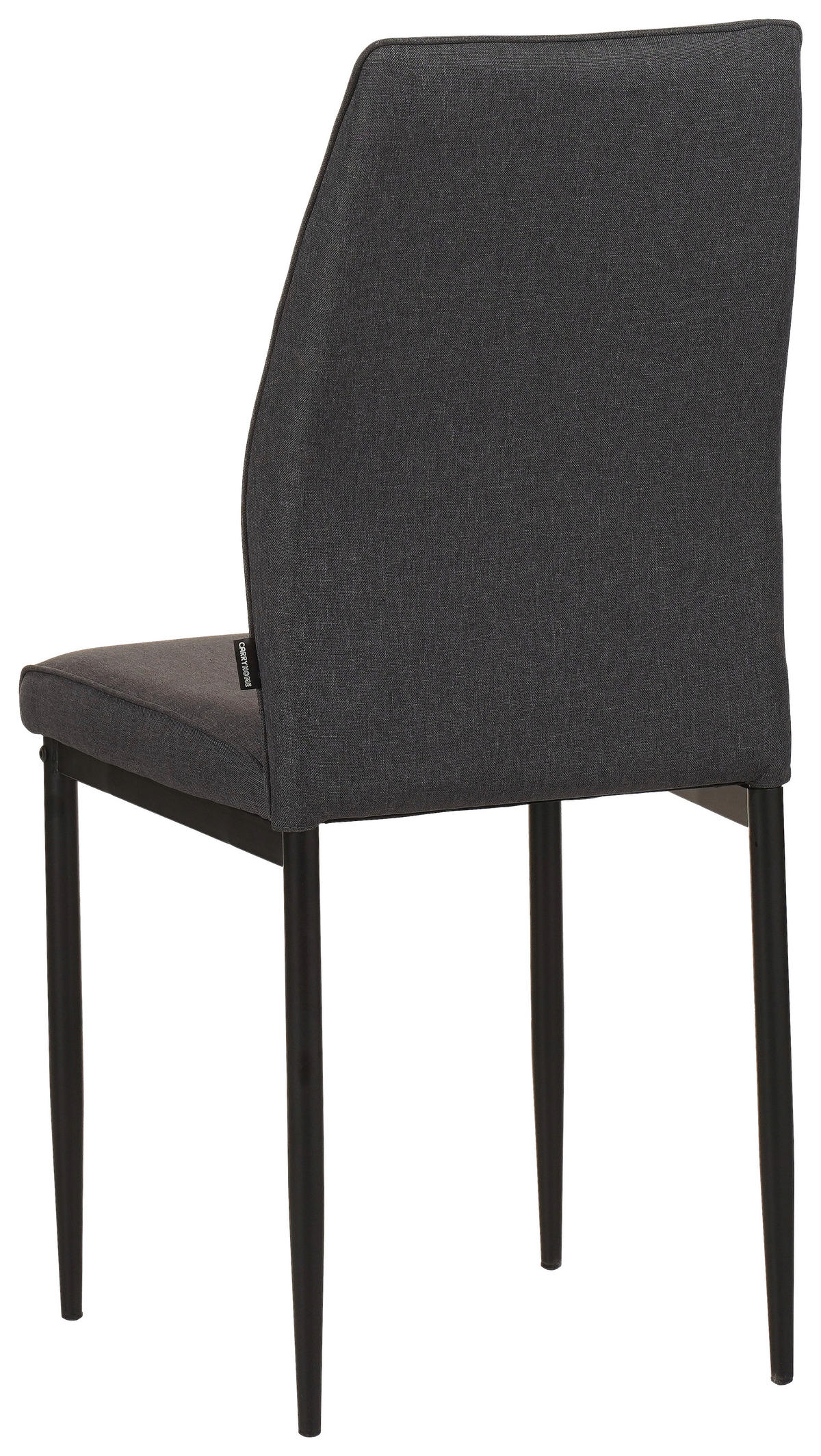 STUHL  in Eisen Mikrofaser Metall, Textil  - Schwarz/Grau, MODERN, Textil/Metall (43,5/96/58cm) - Carryhome