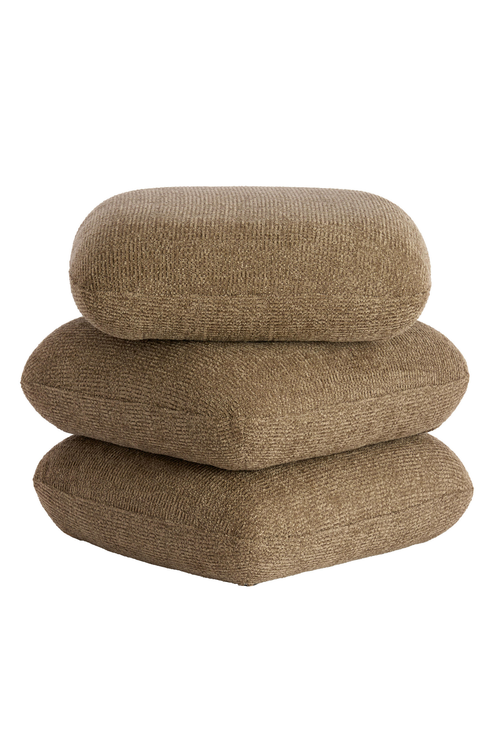 Light & Living Pouf Laurie Taupe 44.5 cm