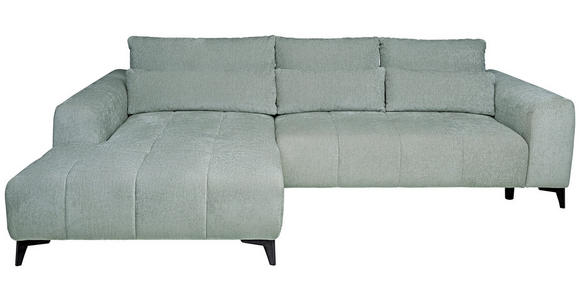 ECKSOFA  in Chenille Hellgrau  222/279 cm  - Hellgrau/Schwarz, KONVENTIONELL, Kunststoff/Textil (222/279cm) - Hom`in