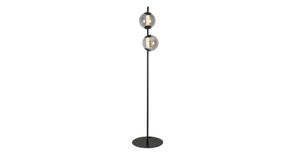 LED-STEHLEUCHTE 34/168 cm    - Chromfarben/Schwarz, Design, Glas/Kunststoff (34/168cm) - Dieter Knoll