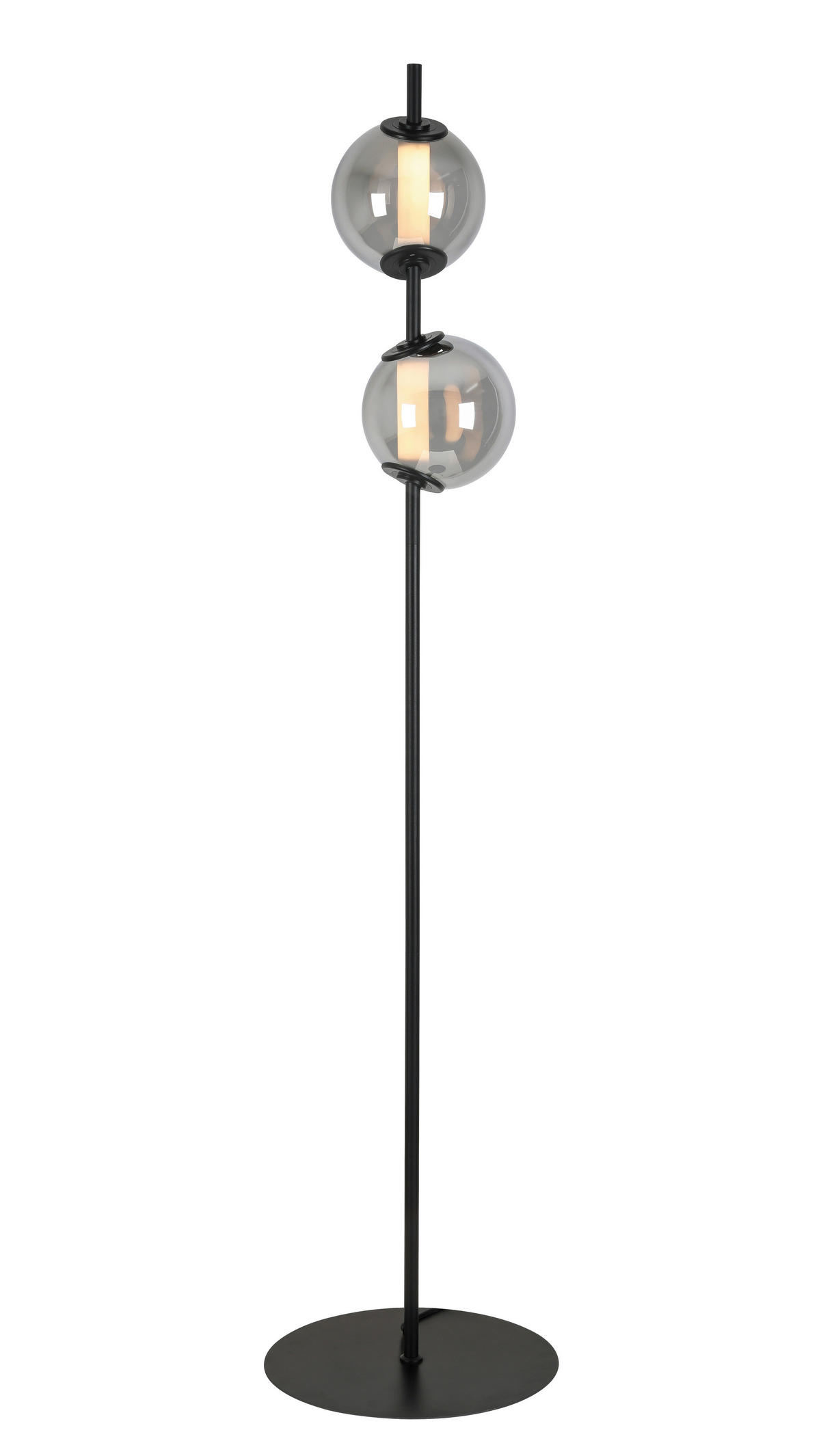 LED-STEHLEUCHTE - Chromfarben/Schwarz, Design, Glas/Kunststoff (34/168cm) - Dieter Knoll