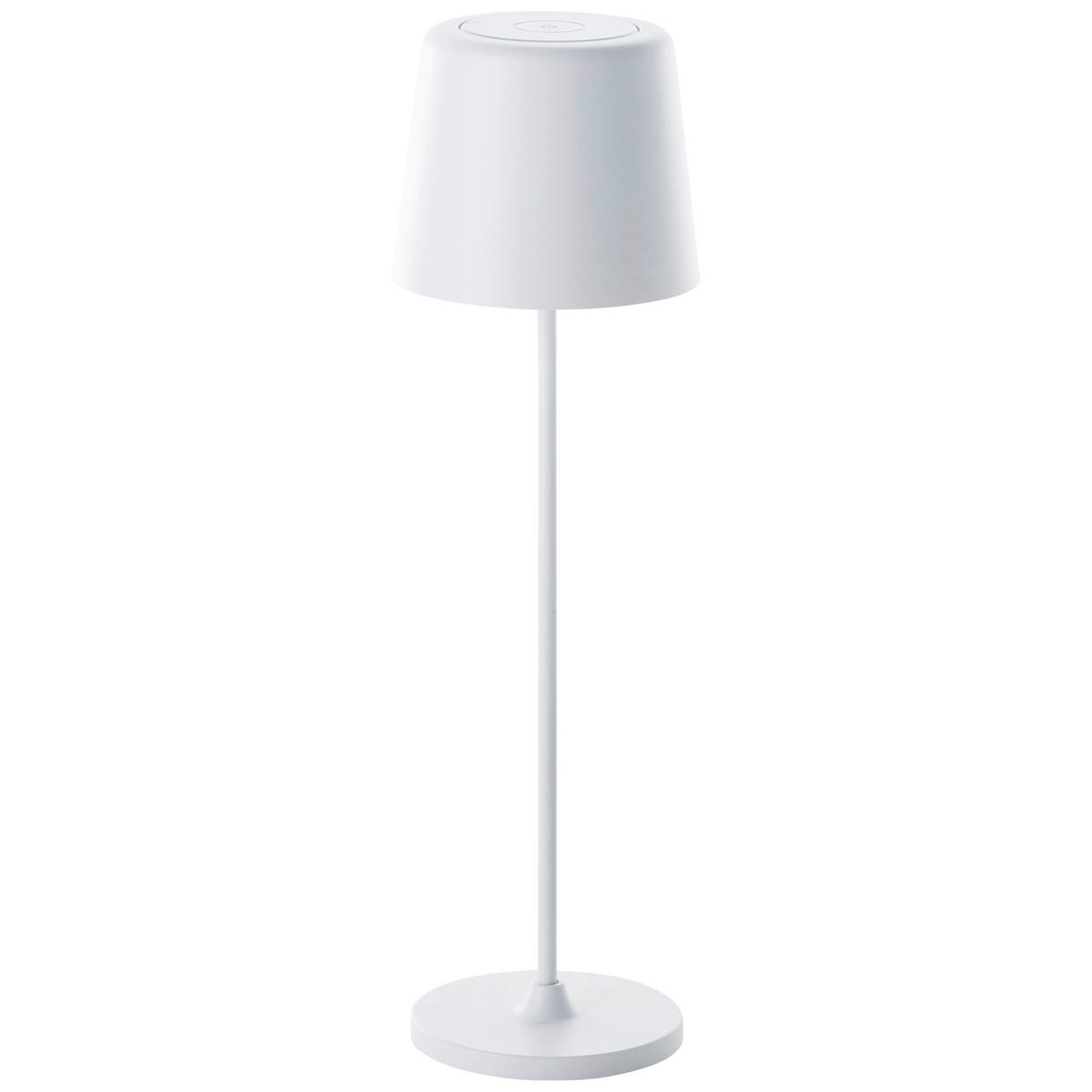 AKKU-TISCHLEUCHTE - Weiss, Design, Kunststoff/Metall (10/37cm) - Brilliant