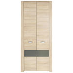  DREHTÜRENSCHRANK Anthrazit, Sonoma Eiche  - Eichefarben/Anthrazit, Basics, Holzwerkstoff (94/194/58cm) - Carryhome