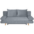 SCHLAFSOFA mit Schlafen auf Sitzhöhe, haustierfreundlicher Bezug Cord Dunkelgrau - Dunkelgrau/Buchefarben, KONVENTIONELL, Holz/Textil (200/75/85cm) - Carryhome